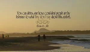 Beautiful Beach Seashore Confidence Quote Wallpaper