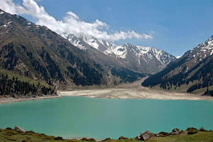 Beautiful Big Almaty Lake Kazakhstan Wallpaper