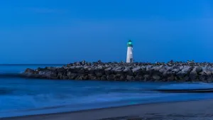 Beautiful Blue 4k Lighthouse Wallpaper