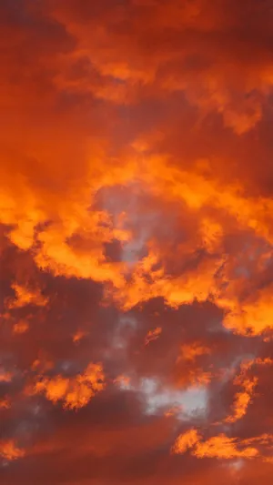 Beautiful Clouds Orange Aesthetic Phone Wallpaper