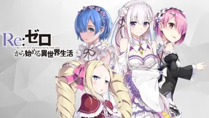 Beautiful Girls In Re Zero Hd Wallpaper