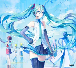 Beautiful Hatsune Miku Blue Aesthetic Hd Wallpaper