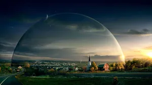 Beautiful Hd Domed Small Town Wallpaper