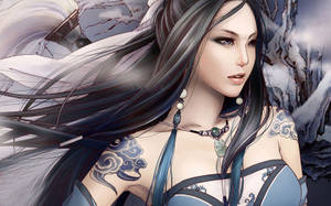 Beautiful Hd Empress With Tattoos Wallpaper