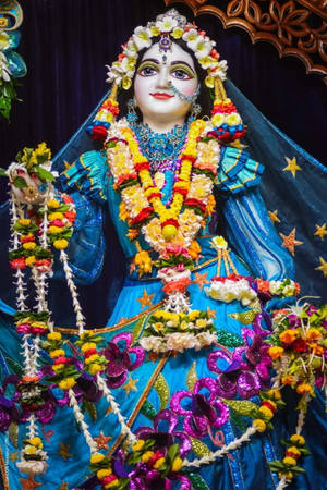 Beautiful Krishna Shri Radhe Statue Wallpaper