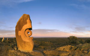 Beautiful Landscape Rock Sculpture Wallpaper