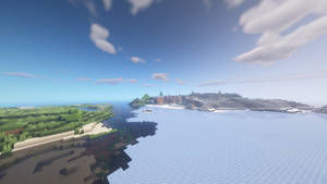 Beautiful Minecraft Icy Lake Wallpaper