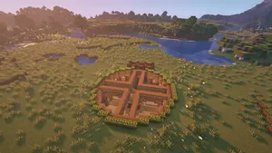 Beautiful Minecraft Underground Cross Wallpaper