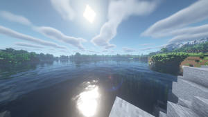 Beautiful Minecraft Vast Lake Wallpaper