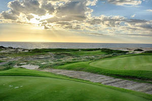 Beautiful Ocean Golf Course Wallpaper