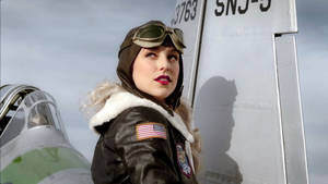 Beautiful Pilot Women Michelle Marcos Wallpaper