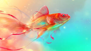 Beautiful Pink Goldfish Wallpaper