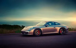Beautiful Porsche During Sunset Wallpaper