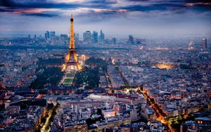 Beautiful Skyline Of Paris Wallpaper