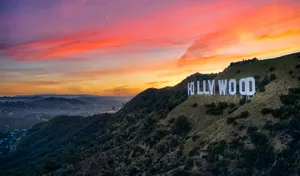 Beautiful Sunset Hollywood Sign Wallpaper
