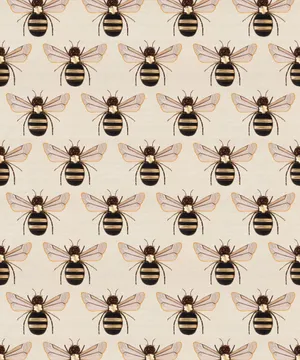 Bee In A Field Of Wildflowers Wallpaper