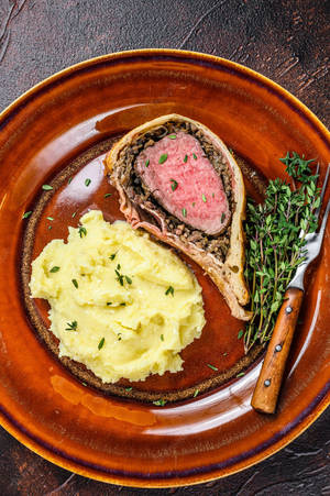 Beef Wellington Rosemary Potato Wallpaper