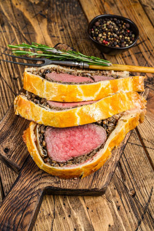 Beef Wellington Wooden Rosemary Wallpaper