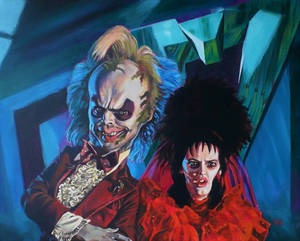 Beetlejuice With Girl Wallpaper
