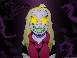 Beetlejuice With Glowing Eyes Wallpaper