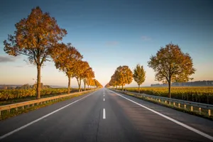 Beginning Of A Highway Wallpaper