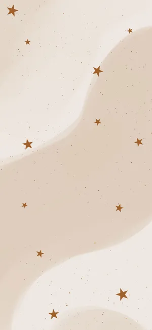 Beige Small Stars Iphone Wallpaper