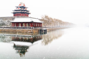 Beijing Forbidden City In Snow Wallpaper