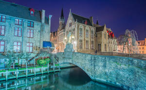 Belgium Bruges Bridge Wallpaper