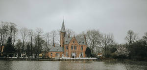 Belgium Kasteel Minnewater Wallpaper