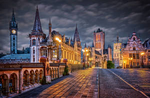 Belgium Medieval Buildings Wallpaper