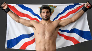 Beneil Dariush Holding Assyrian Flag Wallpaper