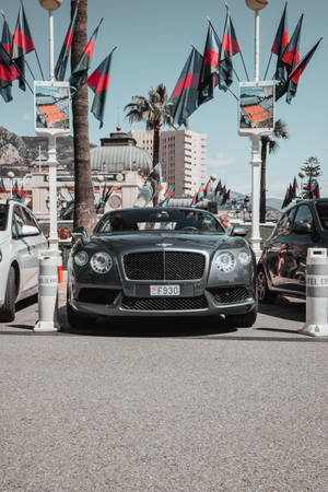 Bentley On Parking Lot Wallpaper