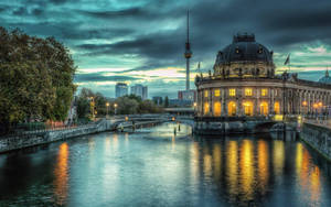 Berlin Dramatic Bode Landscape Wallpaper