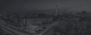 Berlin Skyline At Night With The Words Berlin Tv Tower Wallpaper