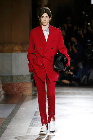 Berluti Red Suit Wallpaper