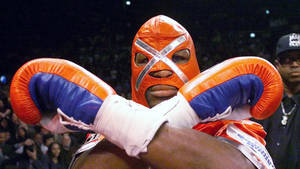 Bernard Hopkins Behind An Orange Mask Wallpaper