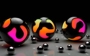 Best 3d Hd Black Balls Wallpaper