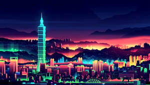 Best 4k Uhd City Night Illustration Wallpaper