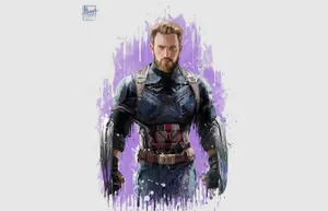 Best Captain America Paint Art Wallpaper