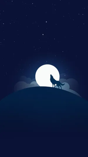 Best Howling Wolf And Moon Wallpaper