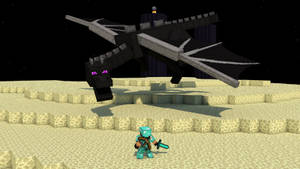 Best Minecraft Steve And Ender Dragon Wallpaper