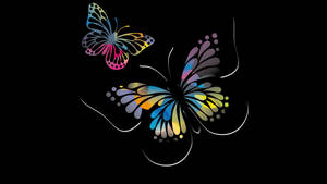Best Oled Colorful Butterflies Wallpaper