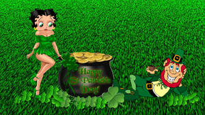 Betty Boop Leprechaun St Patrick's Day Wallpaper