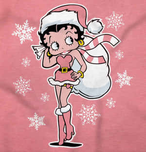 Betty Boop Santa Claus T-shirt Wallpaper