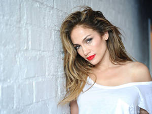 Bewitching In White Jennifer Lopez Wallpaper