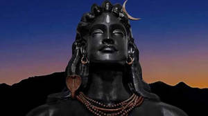 Bholenath Black Statue 3d Wallpaper