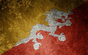 Bhutan Football Team Vintage Flag Wallpaper