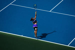 Bianca Andreescu In Action - Striving For Excellence Wallpaper