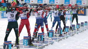 Biathletes Ready To Compete At World Cup Wallpaper