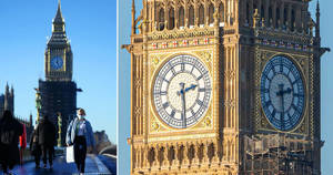 Big Ben Two Perspectives Wallpaper